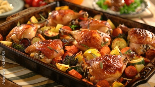 roasted chicken with vegetables