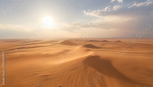 Vast Desert Landscape in the Gobi Desert