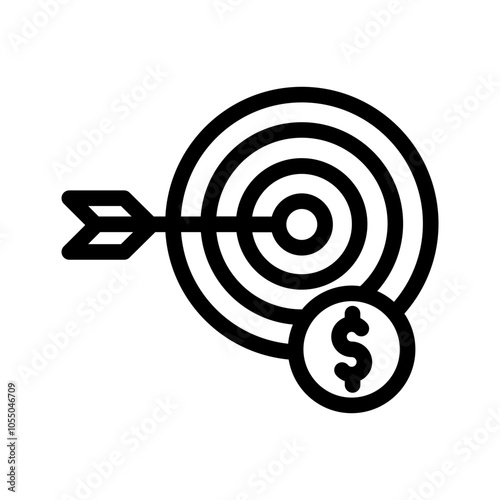 target arrow investment outline style