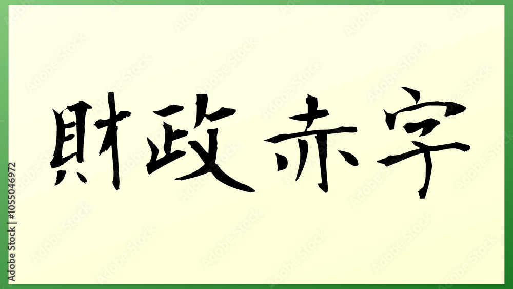財政赤字 の和風イラスト 財政赤字 の和風イラスト
