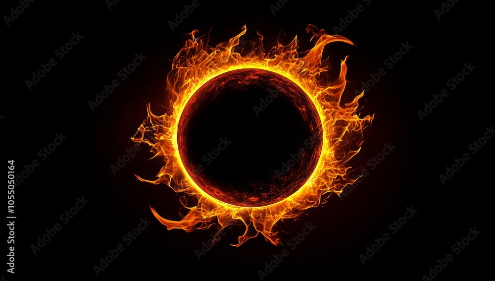 Fototapeta premium Fiery Celestial Orb