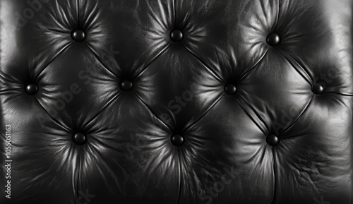 Black Leather Upholstery Detail