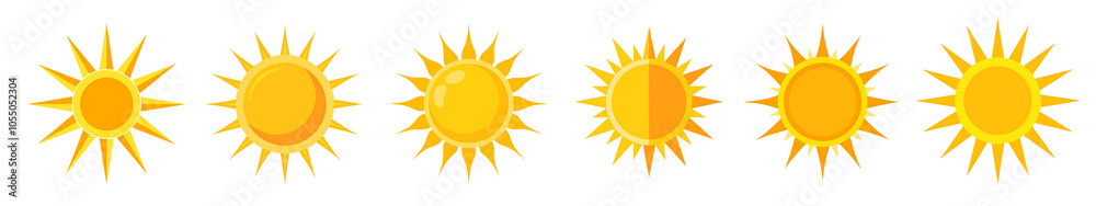 sun illustration vector isolated on transparent background sun illustration vector isolated on transparent background