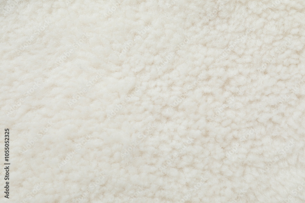 White cuddle teddy bear fabric as background, top view White cuddle teddy bear fabric as background, top view