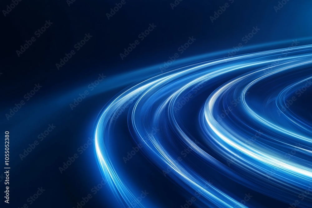 Abstract Blue Light Trails Design Abstract Blue Light Trails Design