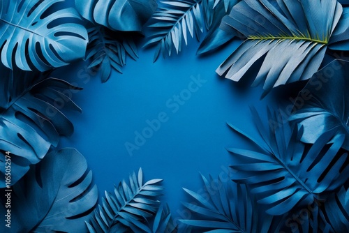 Stunning Blue Tropical Leaves Arrangement