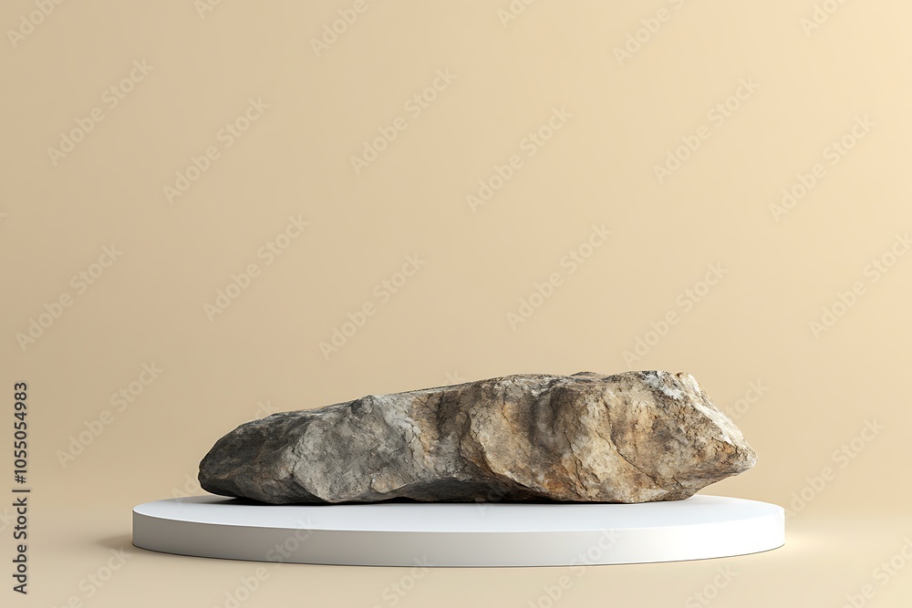 3D rendering platform podium with plant product presentation background 3D rendering platform podium with plant product presentation background