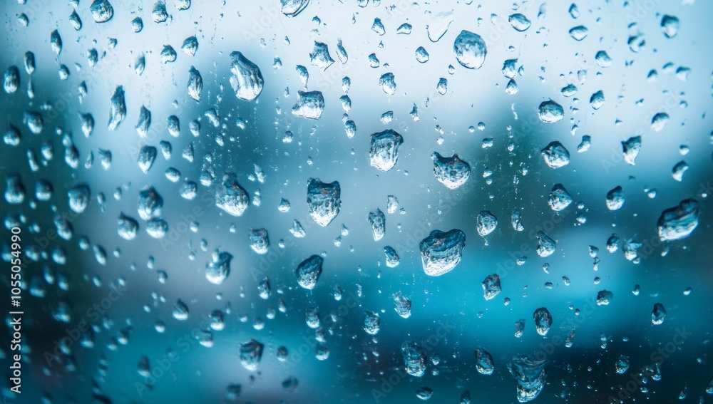 Raindrops on Glass: A Rainy Day Close-up Raindrops on Glass: A Rainy Day Close-up