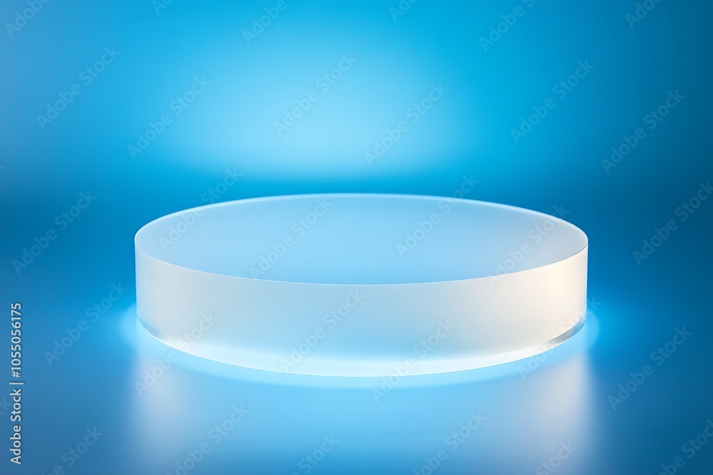Cylinder product podium with smoke clouds and neon glow effect in dark blue studio room interior. Realistic 3d night sky goods display pedestal with steam. Dreamy round platform with fog. Cylinder product podium with smoke clouds and neon glow effect in dark blue studio room interior. Realistic 3d night sky goods display pedestal with steam. Dreamy round platform with fog.