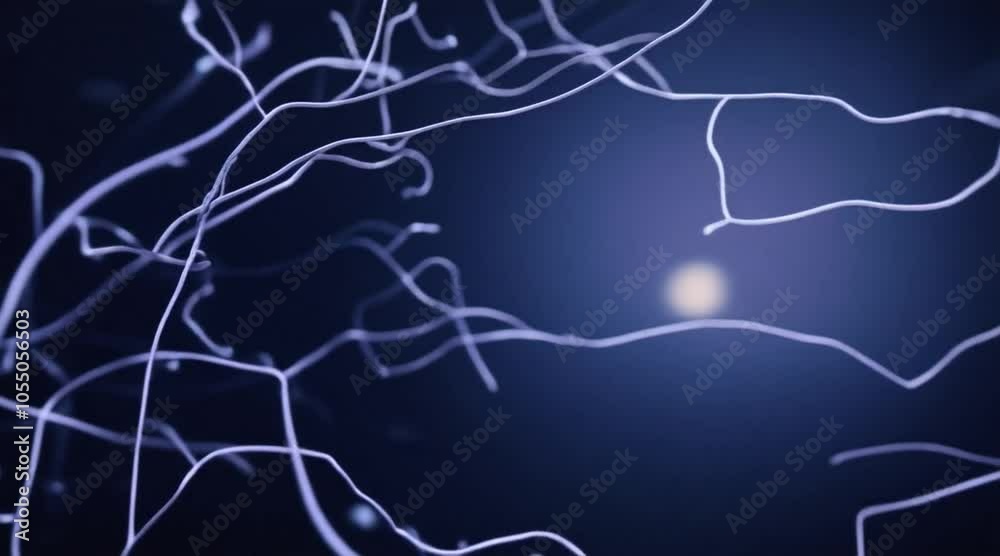 Neural Network: 3D Animation of Human Brain Cell Communication