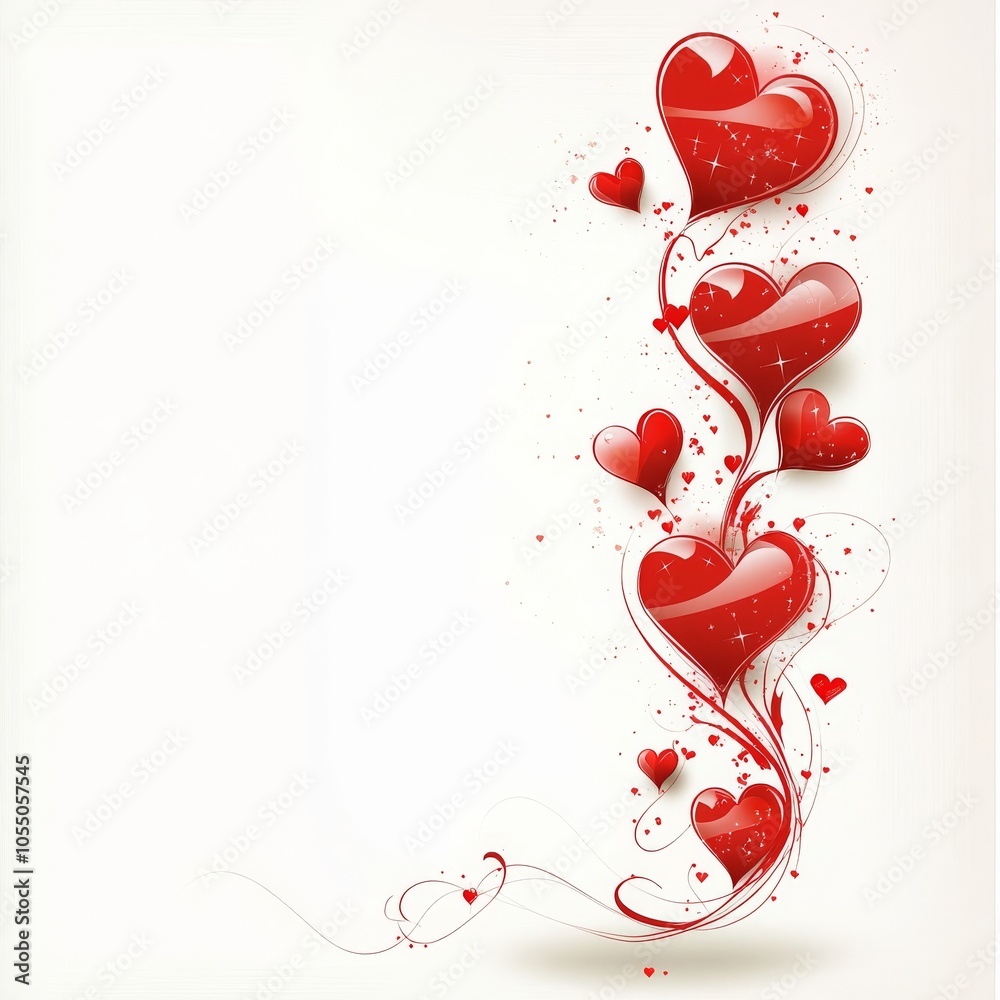 Valentine backdrop w/ hearts