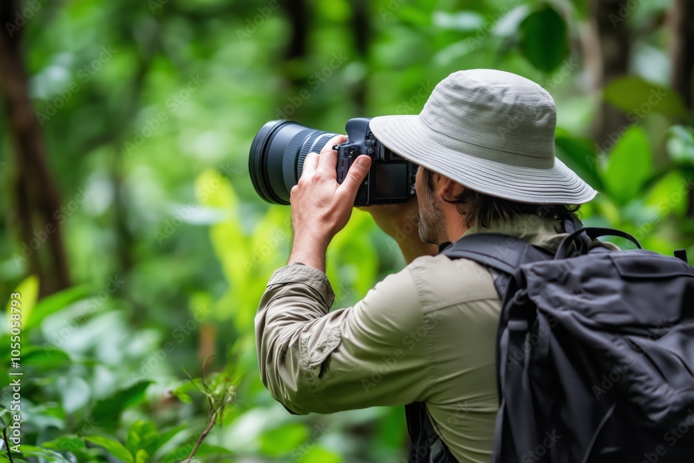 Outdoor nature photography enthusiast using professional camera Outdoor nature photography enthusiast using professional camera