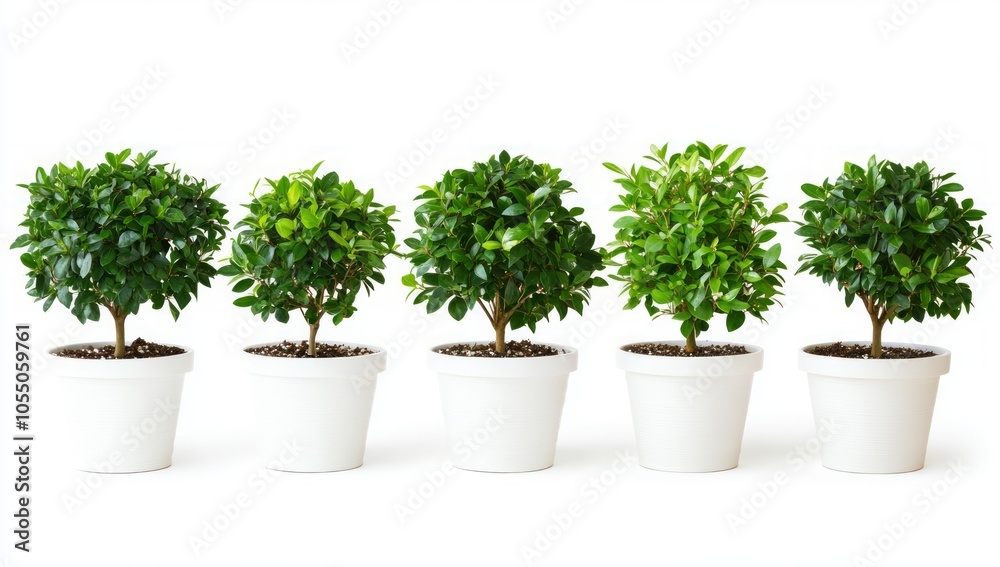 Fototapeta premium Row of Potted Plants