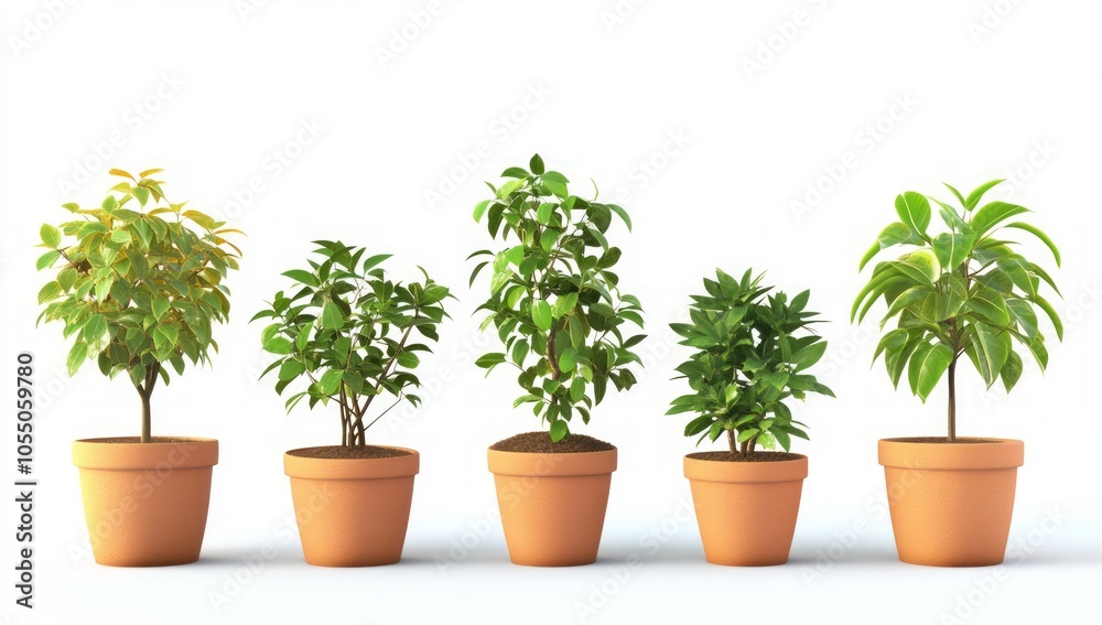 Fototapeta premium Variety of Potted Plants
