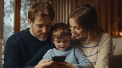 The Family Enjoying a Moment