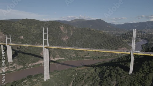 The Mezcala Bridge is a cable-stayed bridge located in the municipality of Mártir de Cuilapan, Guerrero, Mexico over the Balsas River, it is located at kilometer 221 of the Autopista del Sol . photo