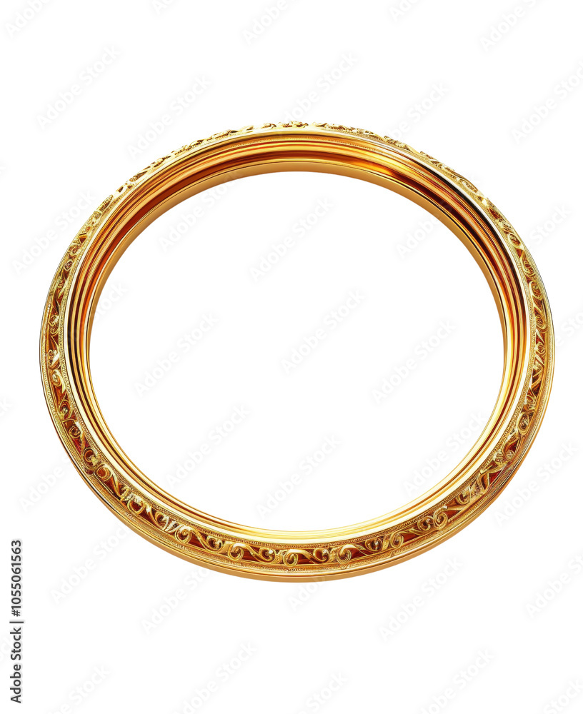 Elegant Gold Decorative Ring with Intricate Detailing and Patterns Elegant Gold Decorative Ring with Intricate Detailing and Patterns