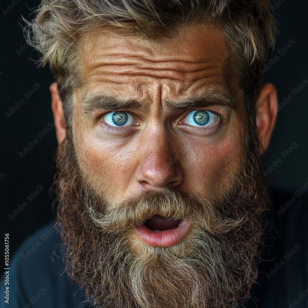 Facial expression of surprise and disbelief. Facial expression of surprise and disbelief.