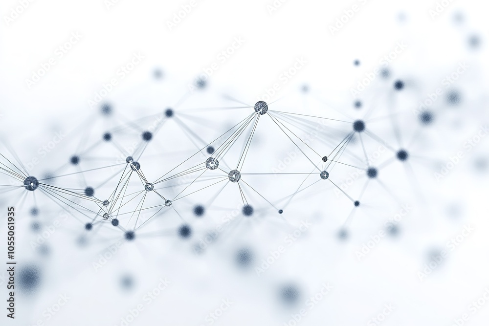 Abstract network of connected dots and lines on a white background. Abstract network of connected dots and lines on a white background.