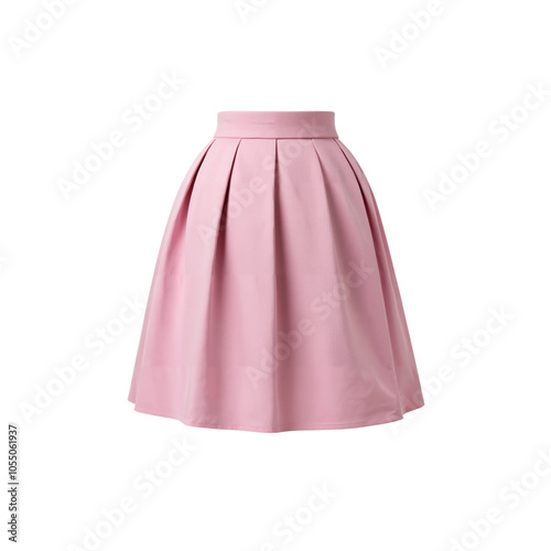 Elegant Pink A-Line Skirt with Pleated Design for Fashion Enthusiasts