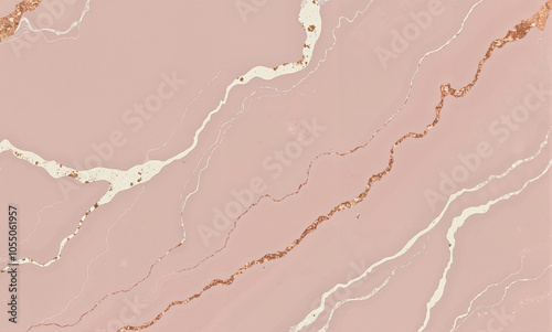 Subtle rose gold marble texture with organic patterns