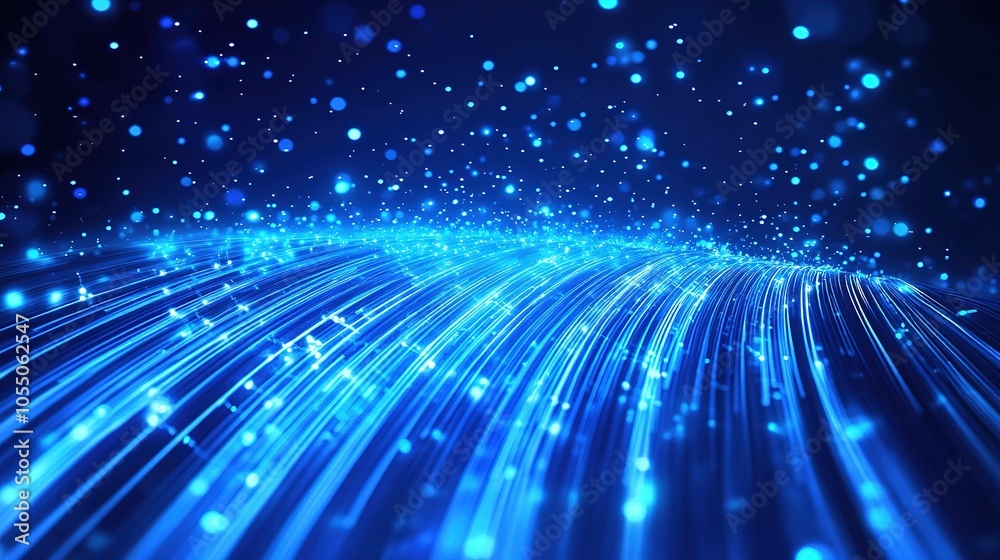 Dynamic Blue Light Waves and Sparkles Background Dynamic Blue Light Waves and Sparkles Background