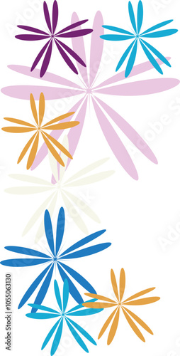 Fiori astratti geometrici