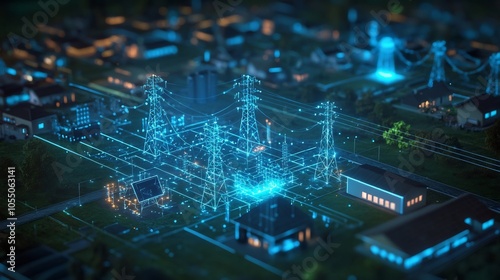 Smart City Power Grid: A Futuristic Vision of Energy Distribution photo