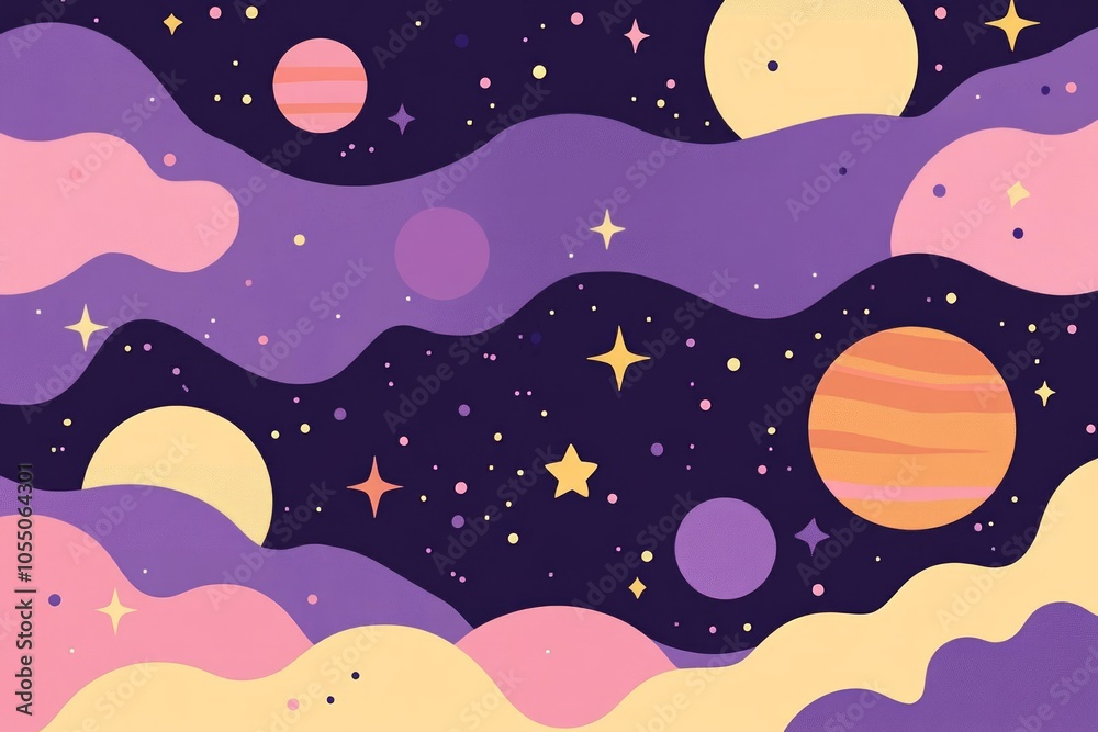 Fototapeta premium Colorful Space Background