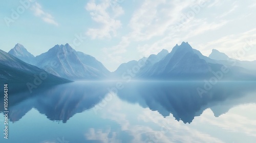 Mountain Reflection in a Tranquil Lake