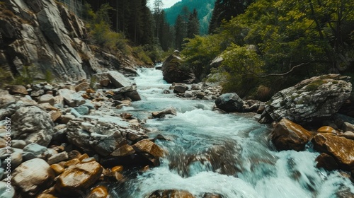Mountain River Scene