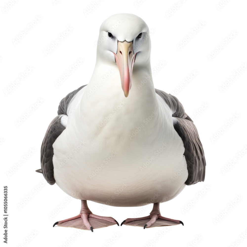 Fototapeta premium Majestic Albatross Staring Boldly with Full Body Display.