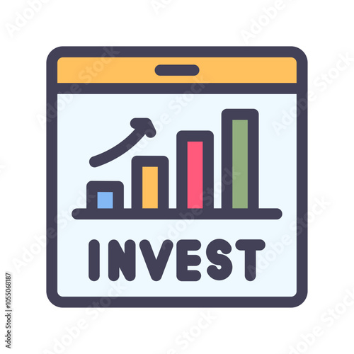 website graph investment filled style