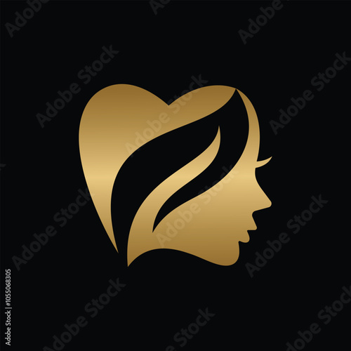 Dental Dentist Facial. Beautiful Female Facial Surgery Logo Design 