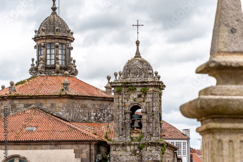 An old small belltower from the church San Paio de Andealtares in Santiago de Compostela, seen from the cathedral