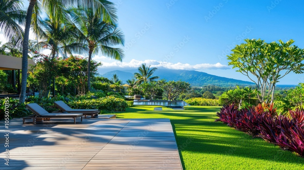 Obraz premium Exquisite Luxury Villa Resort with Sweeping Landscapes