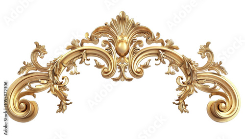 Ornate Golden Frame with Intricate Floral and Scrollwork Design