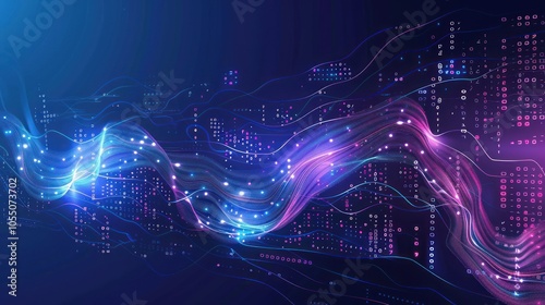 Abstract Digital Network Data Flow Visualization