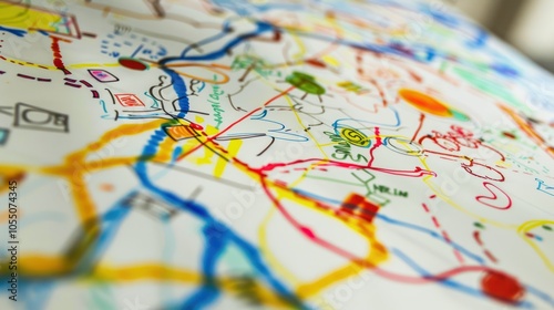 Colorful Hand-Drawn Map