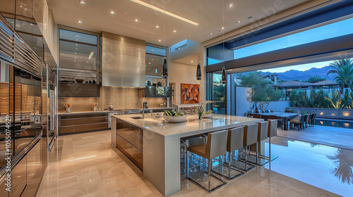 Beautiful Luxury Kitchen: Elegant Design, High-End Appliances, and Premium Materials for a Stylish and Functional Culinary Space