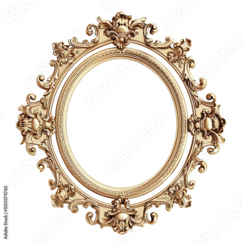 Ornate Vintage Picture Frame with Intricate Decorative Details.