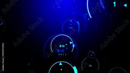 Blue Digital Technology Background Loop