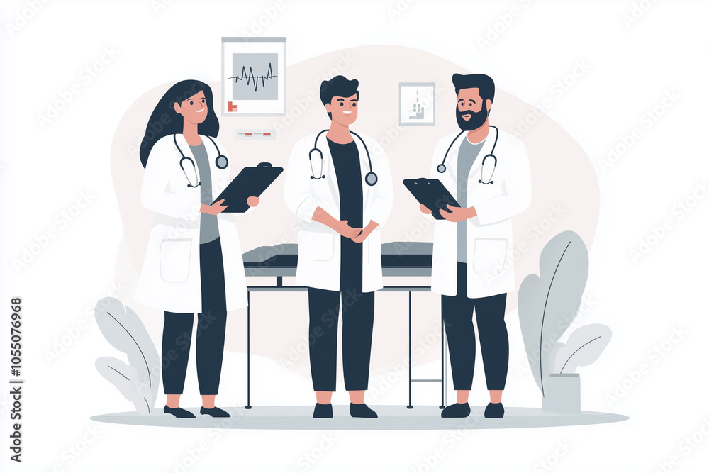 group of doctors are standing around a patient. One of the doctors is holding a tablet. Scene is serious and focused on the patient's care group of doctors are standing around a patient. One of the doctors is holding a tablet. Scene is serious and focused on the patient's care