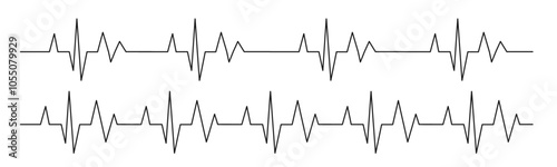 Heart beat cardio rhythm line. ECG EKG electrocardiogram medicine test. Heartbeat pulse. Diagram, monitor curve graph