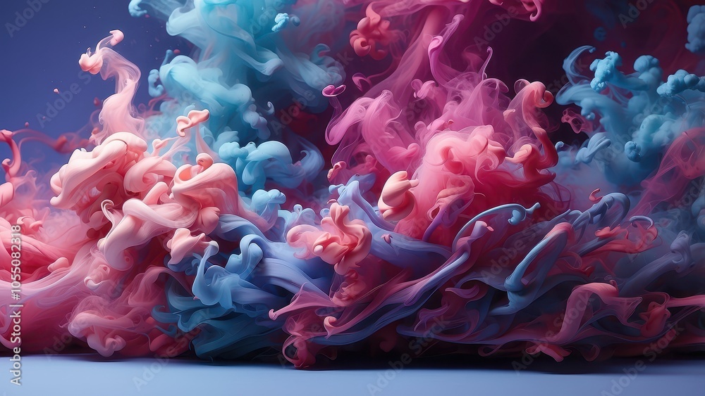 Abstract background of blue and purple and pink smoke Abstract background of blue and purple and pink smoke
