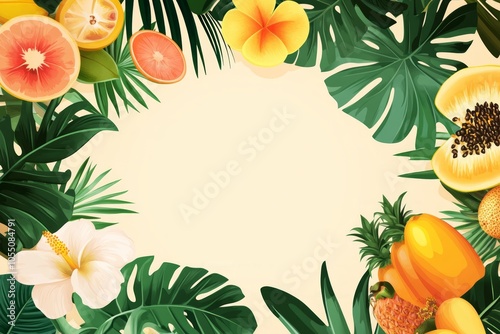 Tropical Fruits and Lush Plants