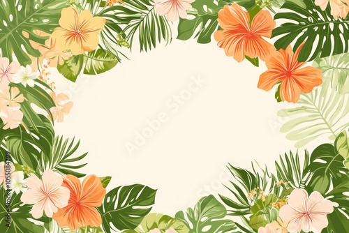 Tropical Floral Border Design