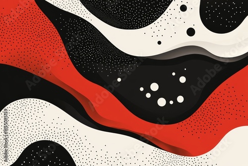 Wallpaper Mural Abstract Red Black White Graphic Design Torontodigital.ca