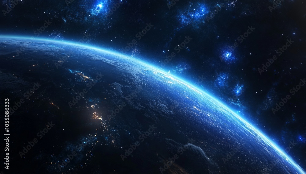 Fototapeta premium Earth from Space: A Celestial View