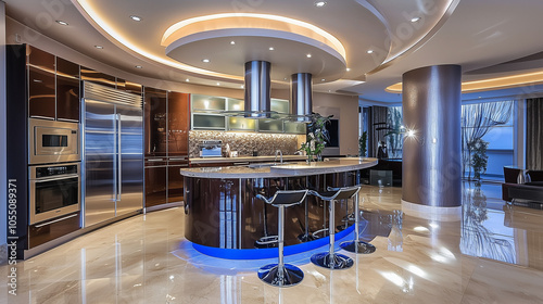 Beautiful Luxury Kitchen: Elegant Design, High-End Appliances, and Premium Materials for a Stylish and Functional Culinary Space